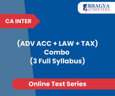 CA Inter (ADV ACC + LAW + TAX) Combo (3 Full Syllabus) Test Series (Online)